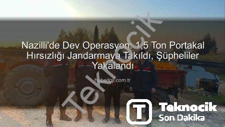 Nazilli’de Dev Portakal Hırsızlığı Girişimi Jandarmaya Takıldı: 1.5 Ton Ürün Kurtarıldı