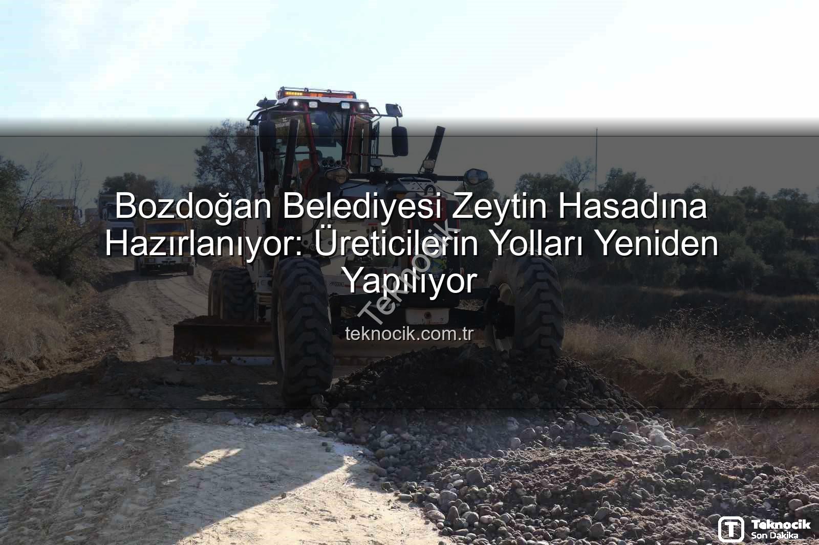 üretici yolları - Bozdoğan Belediyesi Zeytin Hasadına Hazırlanıyor: Üreticilerin Yolları Yeniden Yapılıyor